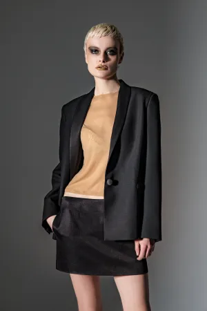 After Dark Blazer in Dry Crepe Sable