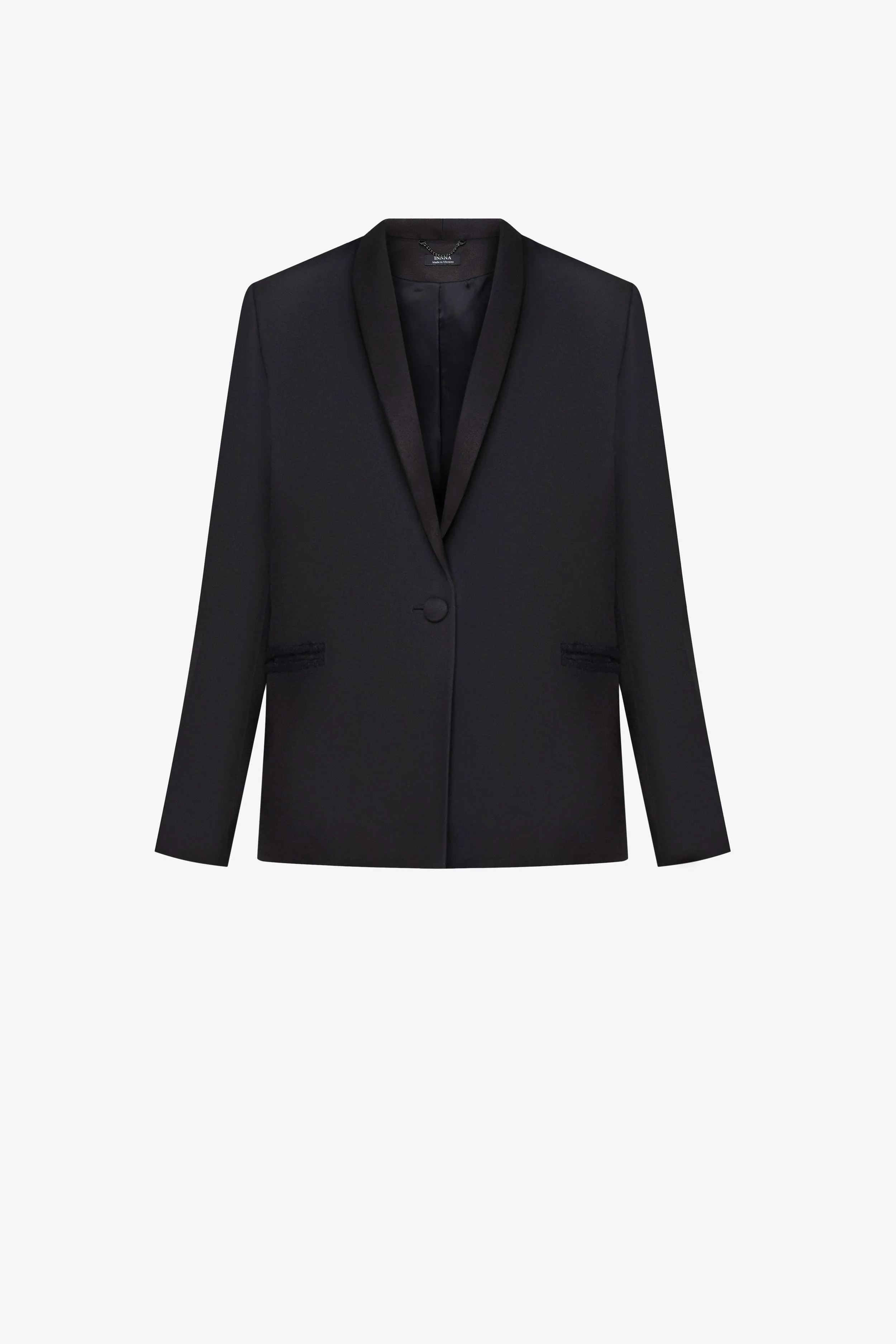After Dark Blazer in Dry Crepe Sable