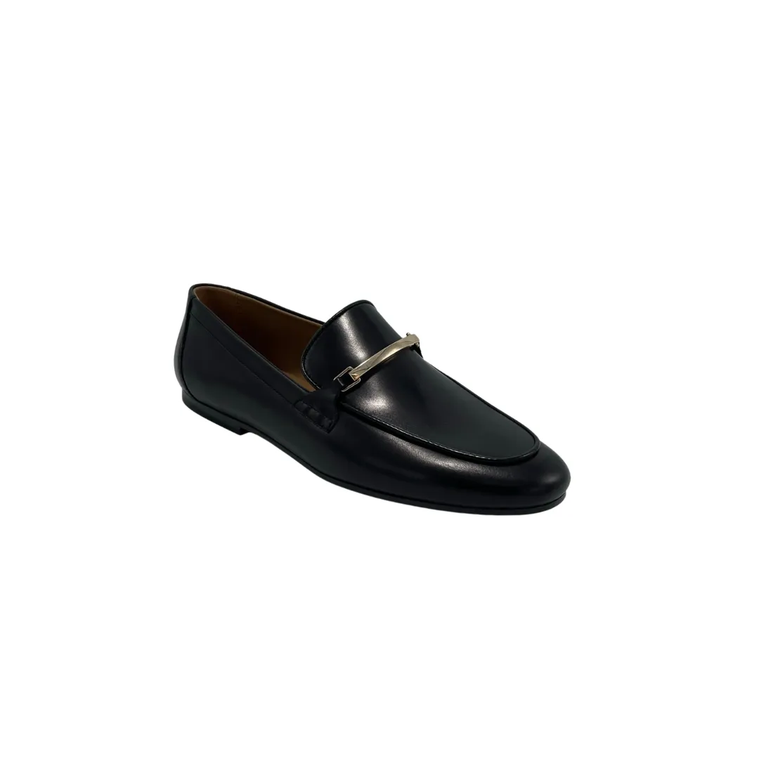 Aici Berllucci Womens Loafer With Golden Bar Buckle