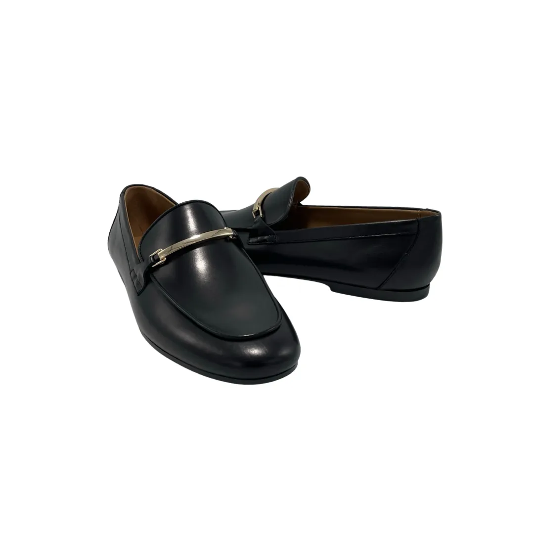 Aici Berllucci Womens Loafer With Golden Bar Buckle