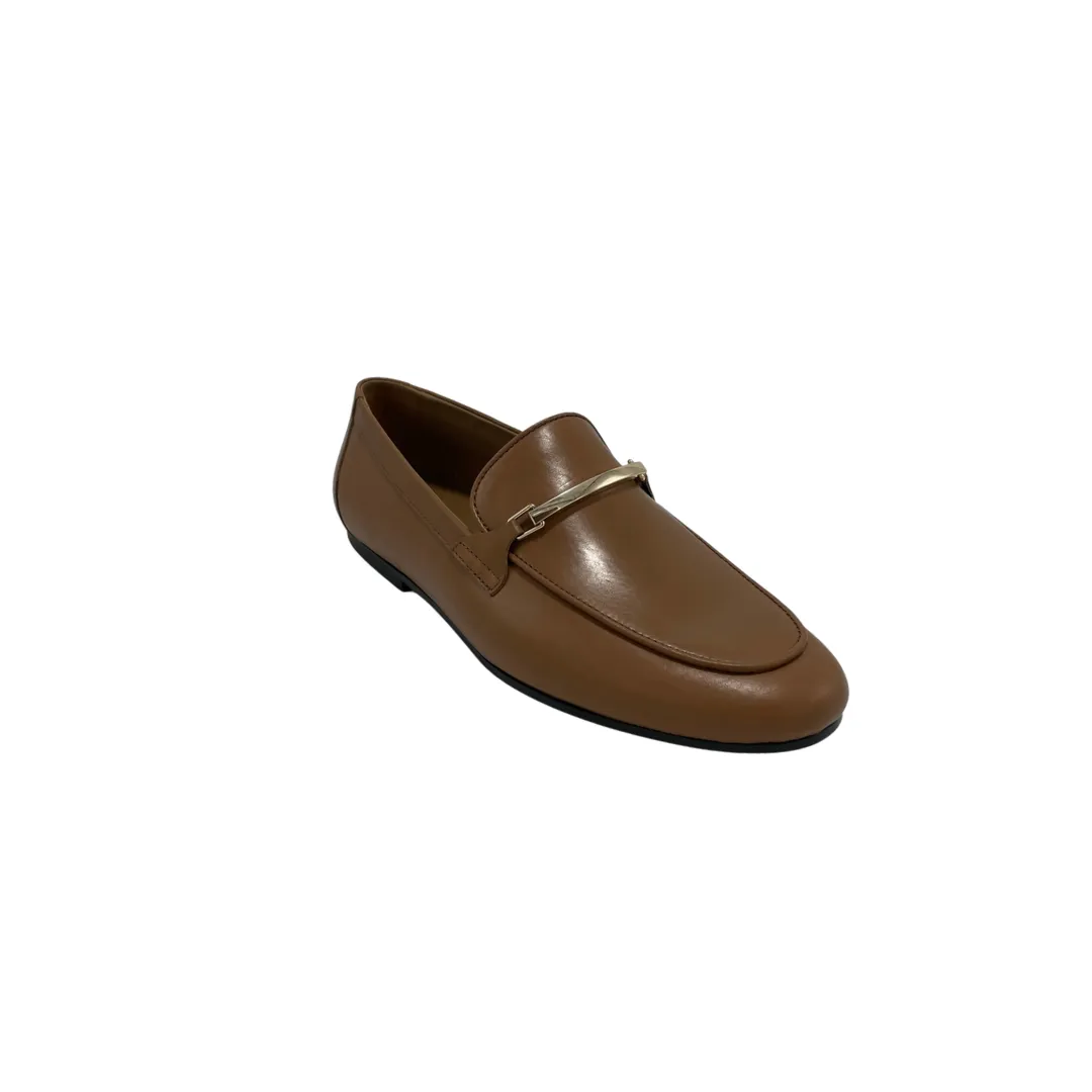 Aici Berllucci Womens Loafer With Golden Bar Buckle