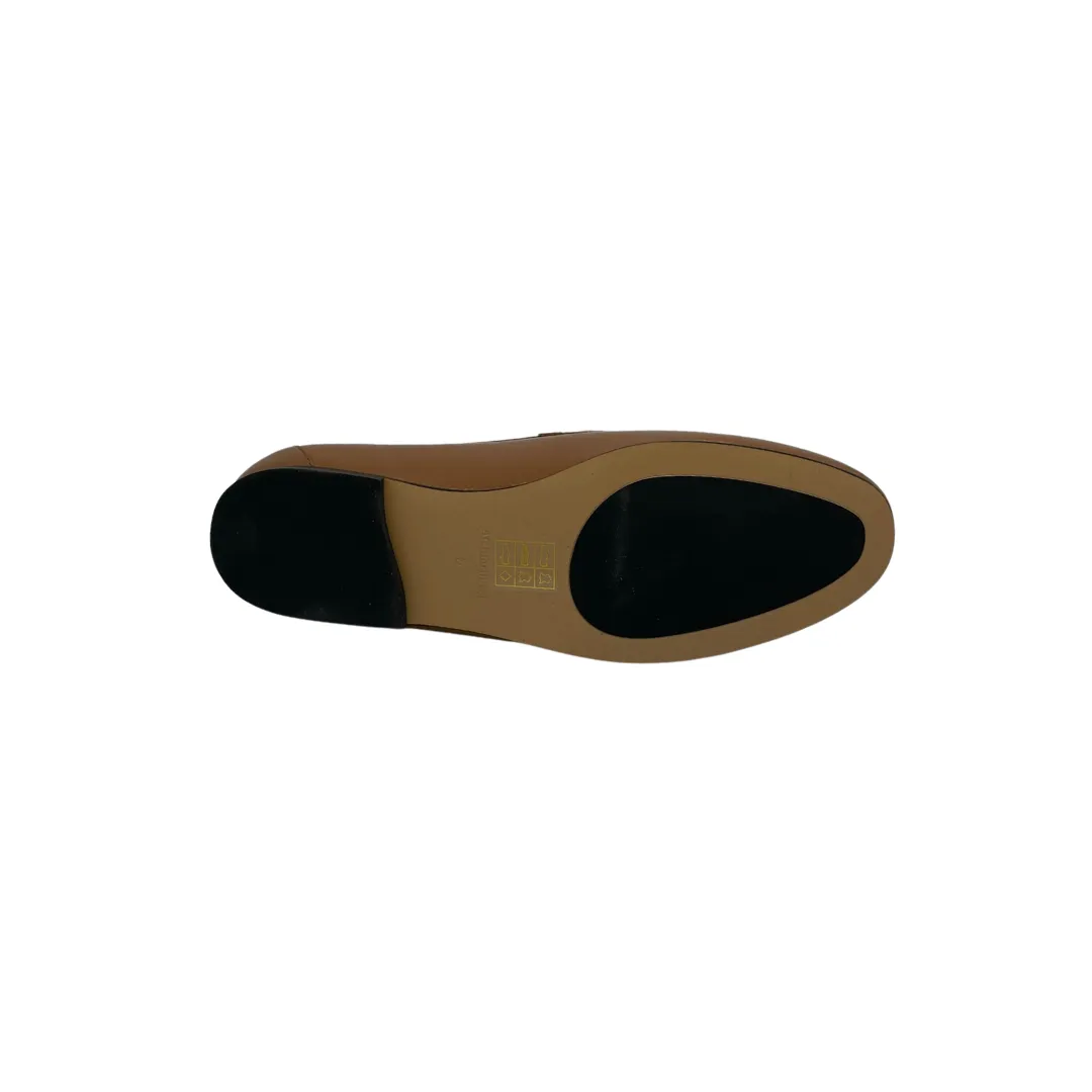 Aici Berllucci Womens Loafer With Golden Bar Buckle