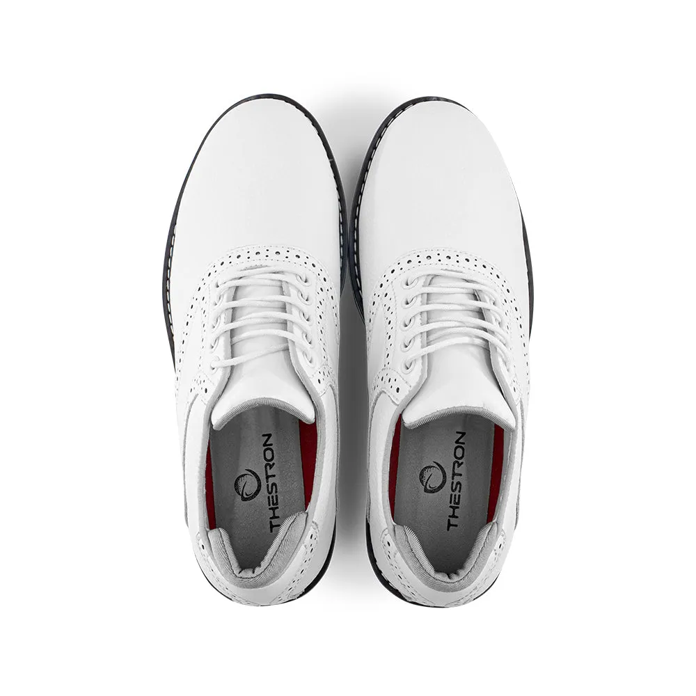 Ask Echo G1 Men's Professional Spikes Golf Shoes  / White