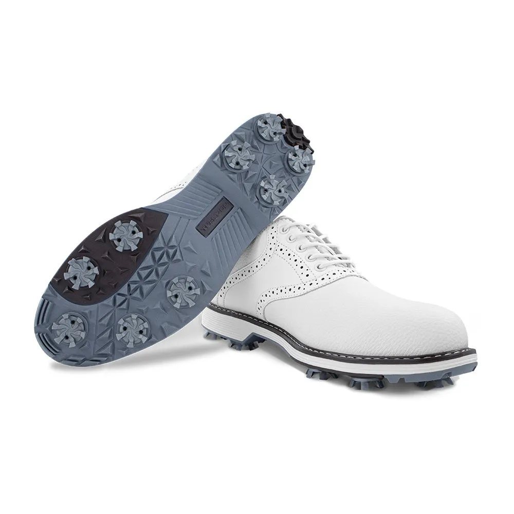 Ask Echo G1 Men's Professional Spikes Golf Shoes  / White