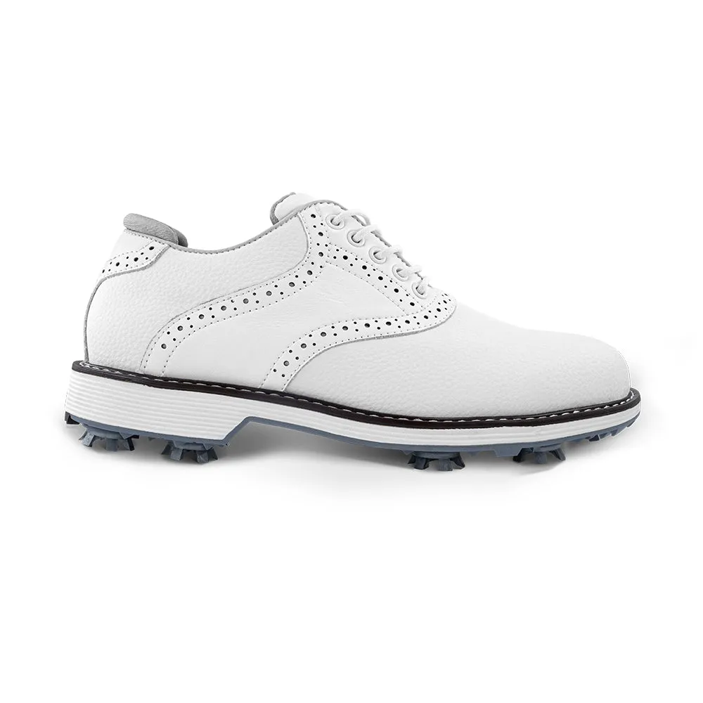 Ask Echo G1 Men's Professional Spikes Golf Shoes  / White