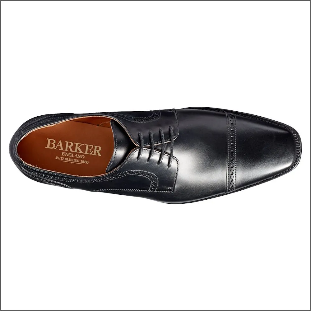 Barker Leo Black Calf Derby Shoe--