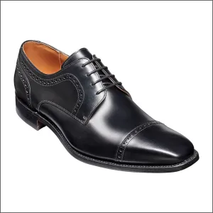 Barker Leo Black Calf Derby Shoe--