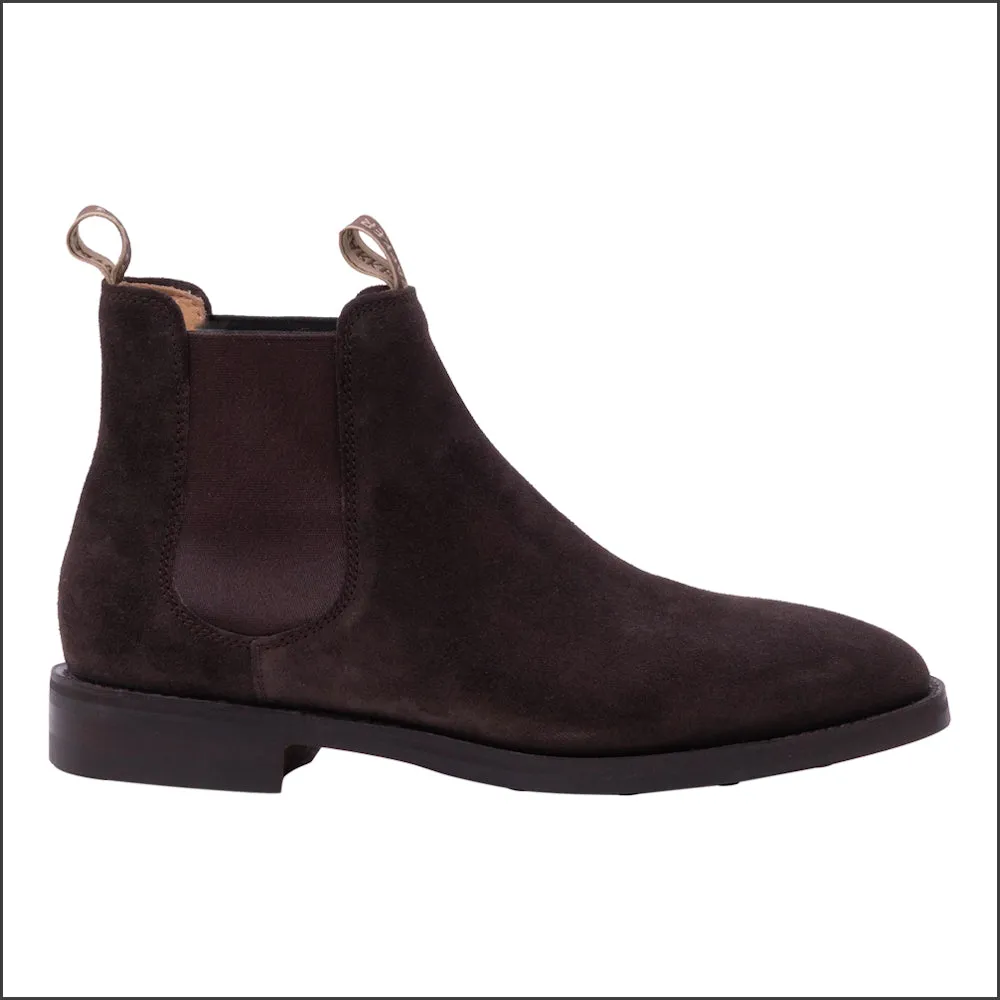 Barker Sutton - Dark Brown Suede Chelsea Boot--