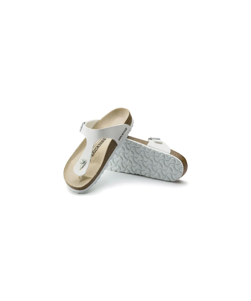 BIRKENSTOCK GIZEH WIDE FIT IN WHITE