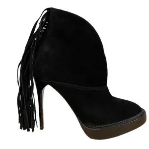Burberry Fringed Suede Nadie Ankle Boots UK 2