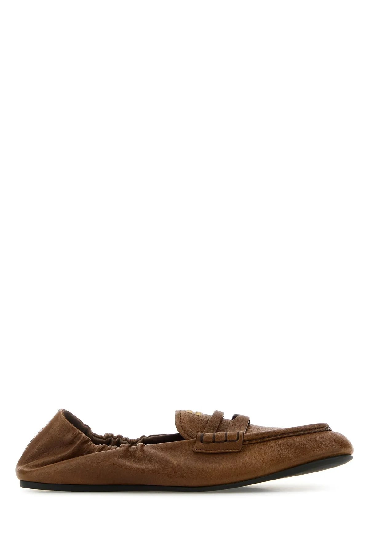 Caramel nappa leather loafers