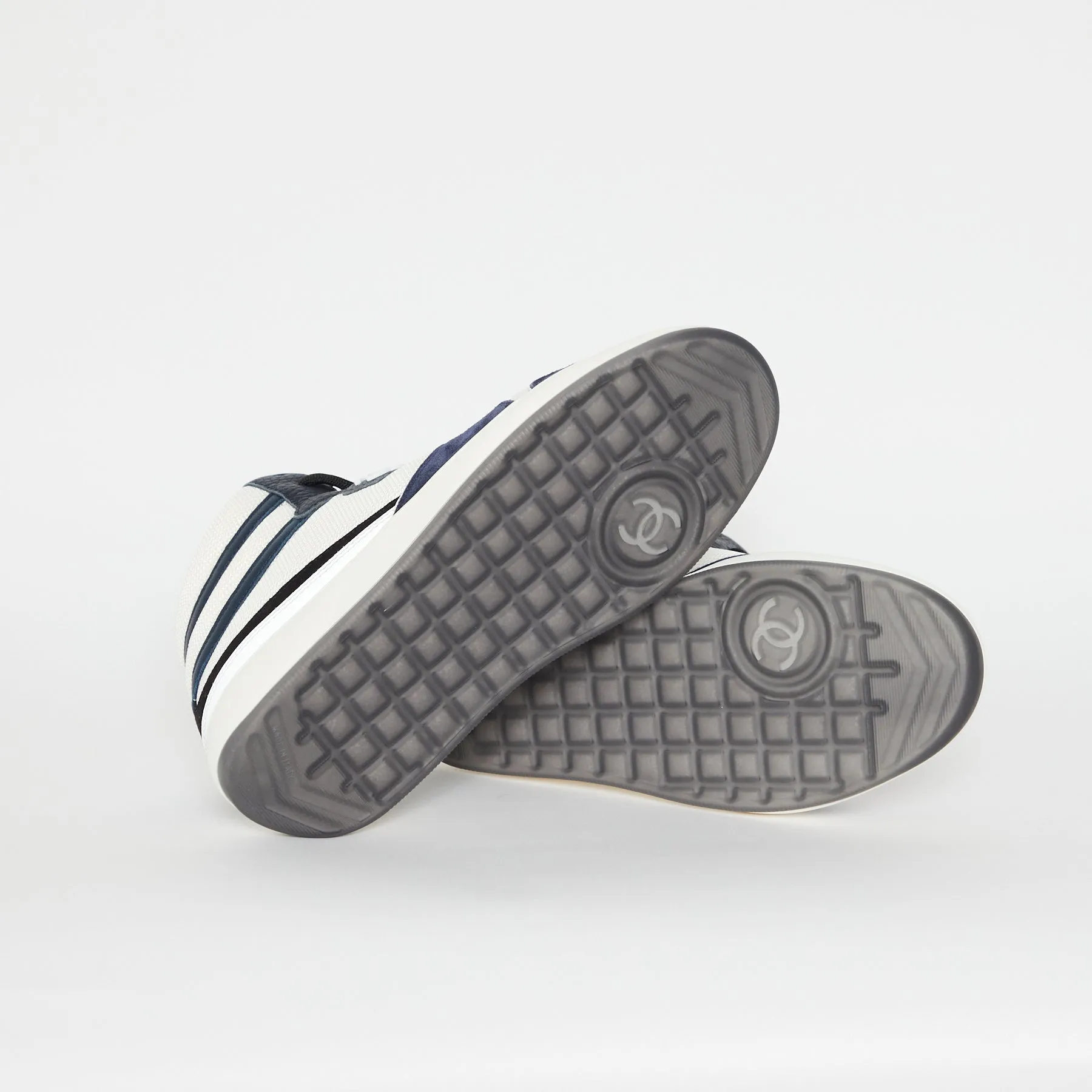 Chanel High Top Trainers Sz 38.5