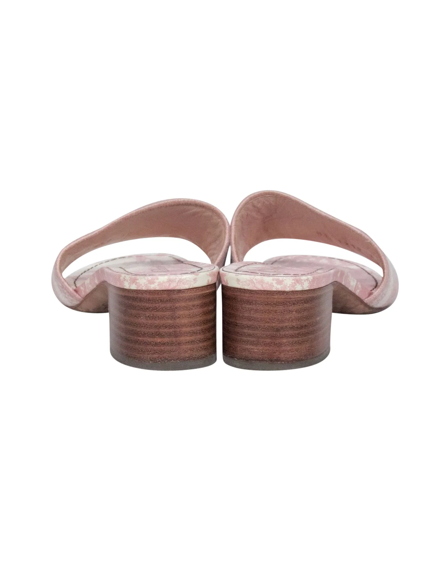 Christian Dior - Pink & White "Dway" Mule Heels Sz 6