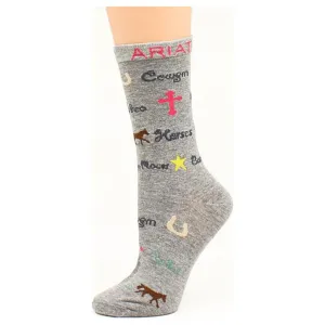 Cowgirl Over The Calf Crew Socks