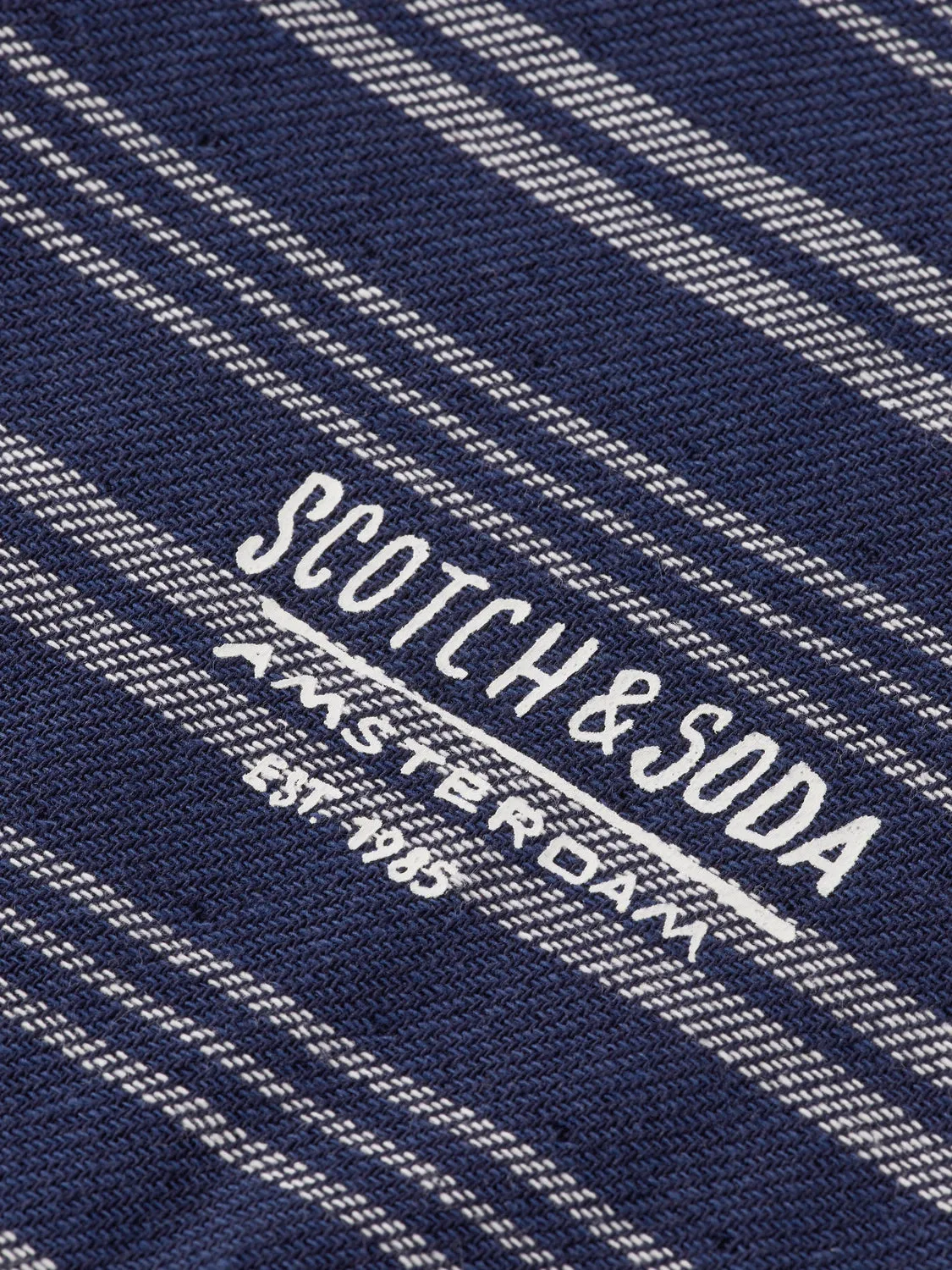 Double-faced twill check shirt