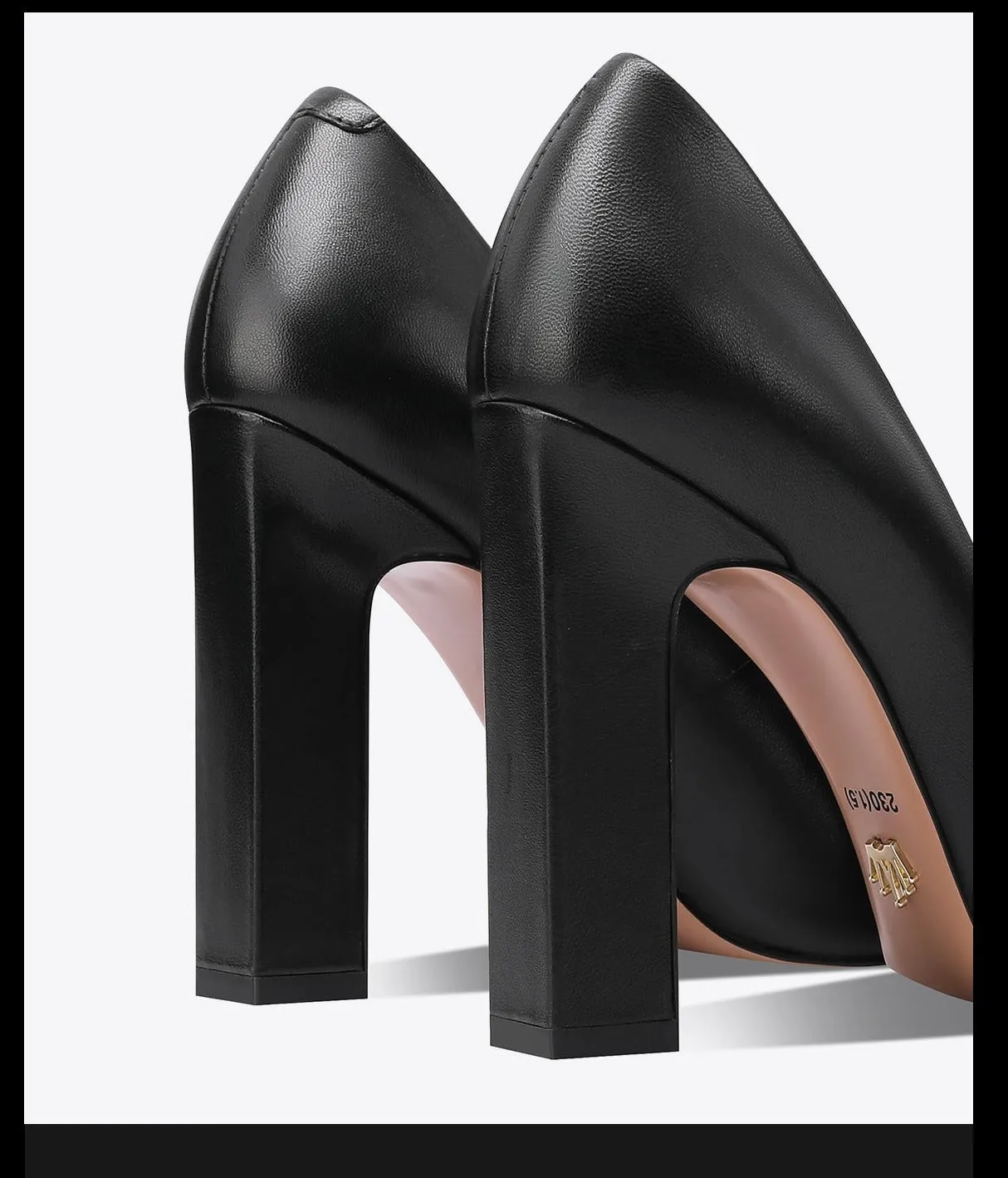 Fabfei square thick heels pointed toe white  retro wedding work  pumps - Iadora