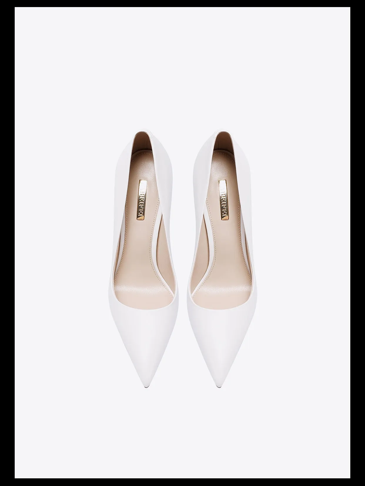 Fabfei square thick heels pointed toe white  retro wedding work  pumps - Iadora