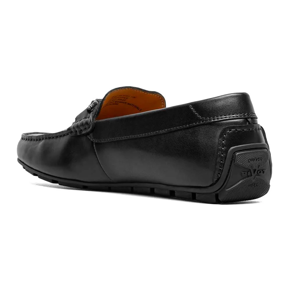 Florsheim Black Driver Suede and Leather Moc Toe Bit Shoes