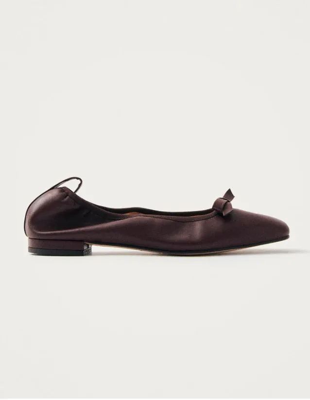 Freya Brown Leather Ballet Flats