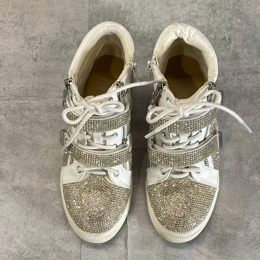 INC INTERNATIONAL CONCEPTS Women's Silver Rhinestone Embellished Debby Wedge