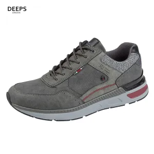 JEREMY ORIGINAL DENIM COLLECTION MEN'S RETRO STYLE TRAINERS GREY