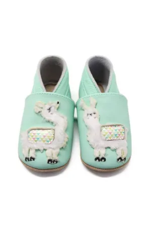 Lait Et Miel Baby Leather Slipper Llama