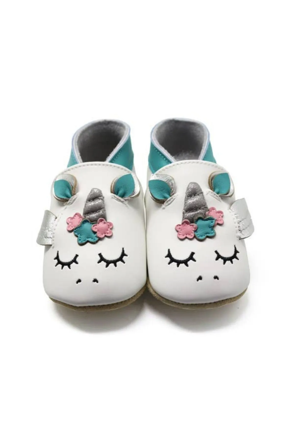 Lait Et Miel Baby Leather Slipper Unicorn