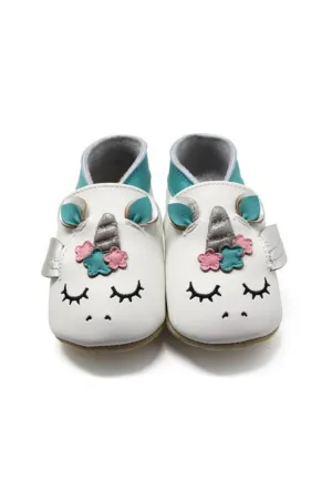 Lait Et Miel Baby Leather Slipper Unicorn