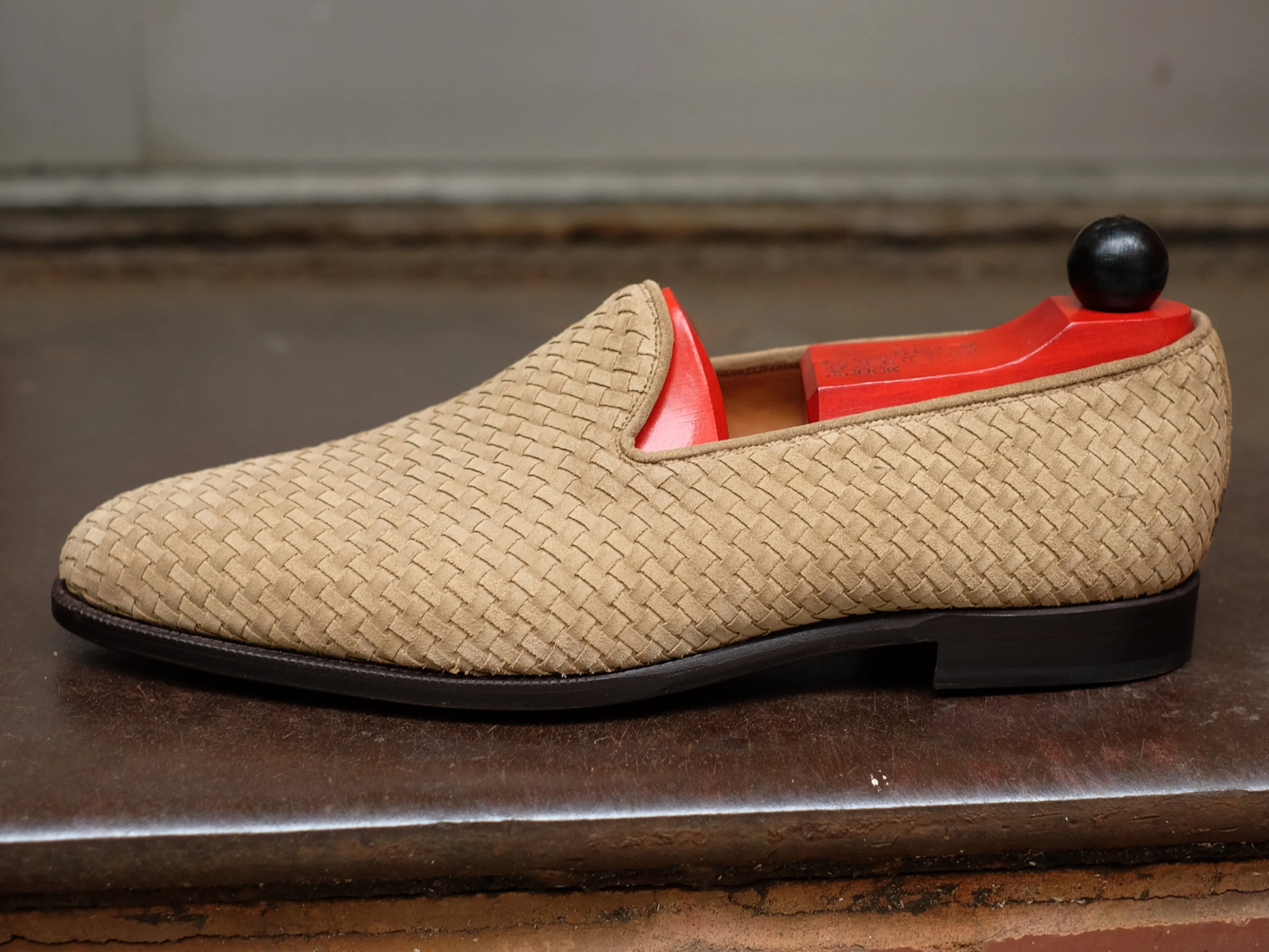 Laurelhurst II - MTO - Braided Beige Suede - TMG Last - Single Leather Sole