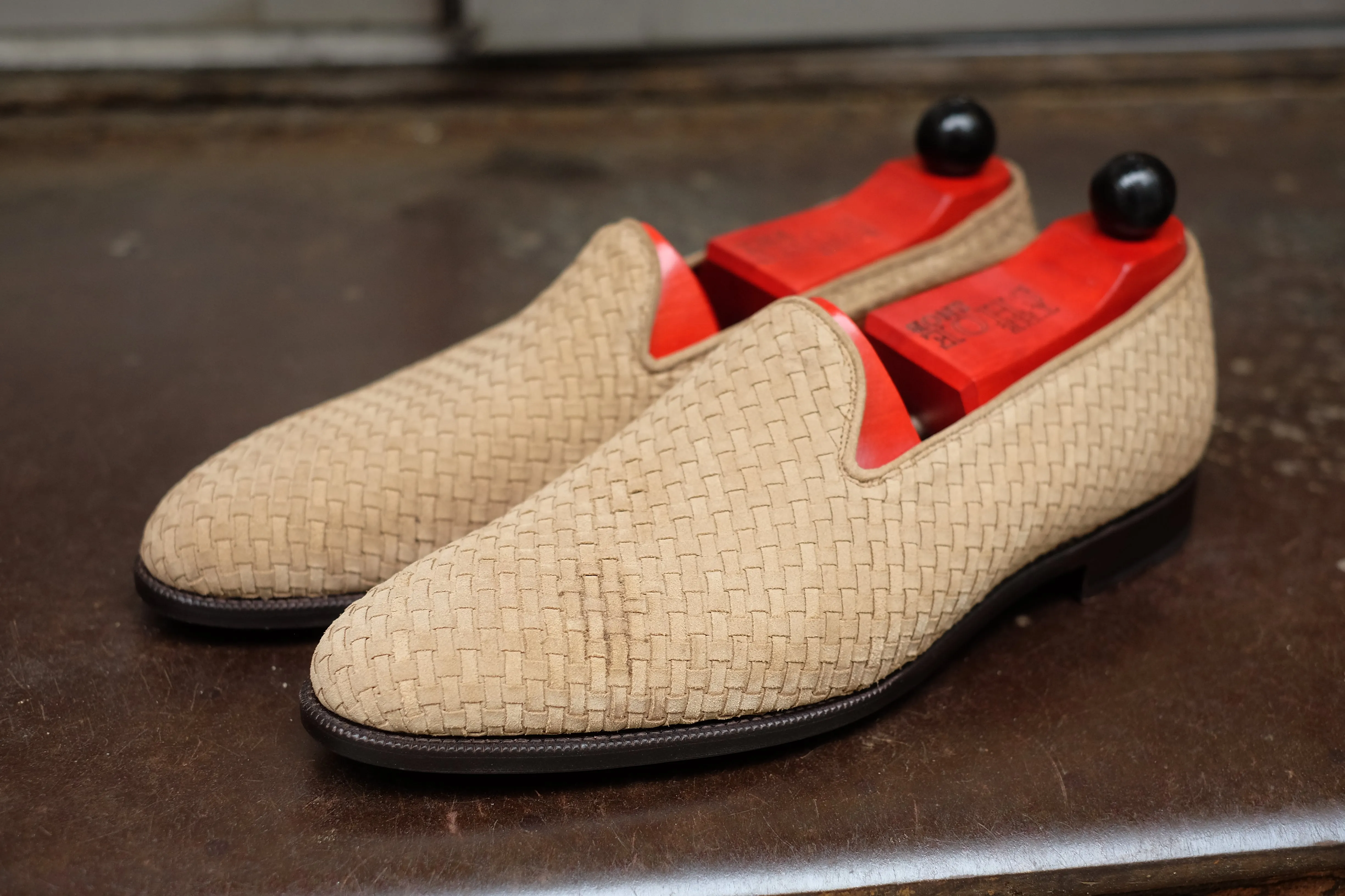Laurelhurst II - MTO - Braided Beige Suede - TMG Last - Single Leather Sole