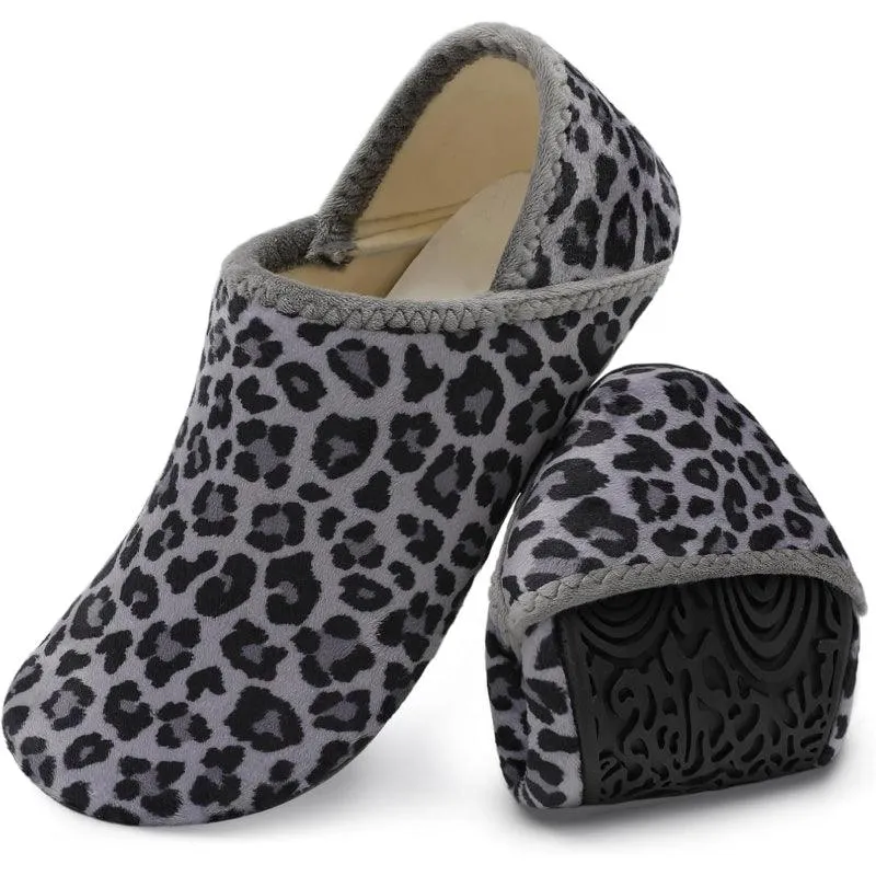 Leopard Print Cozy Slippers – Lightweight Comfort with Slip Ons