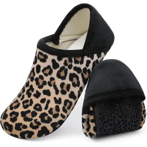 Leopard Print Cozy Slippers – Lightweight Comfort with Slip Ons