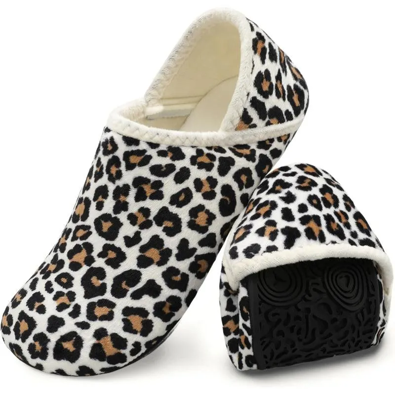 Leopard Print Cozy Slippers – Lightweight Comfort with Slip Ons