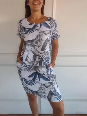 Liza  Relaxed Fit Printed Dress