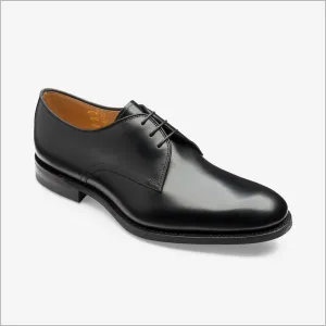 Loake Gable Black Contemporary Plain Tie Shoe--