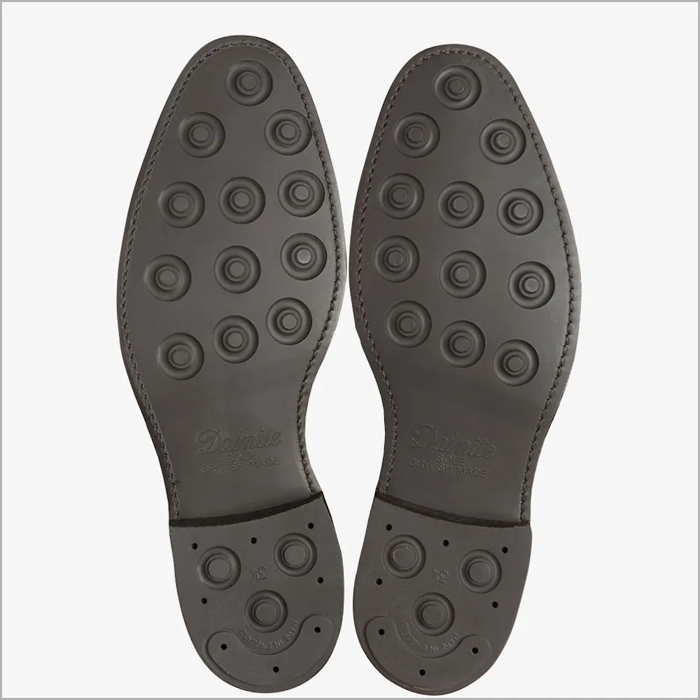 Loake Gable Black Contemporary Plain Tie Shoe--
