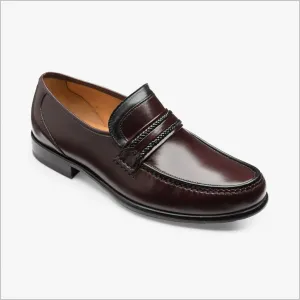 Loake Rome Burgundy Nappa Leather Moccasin--