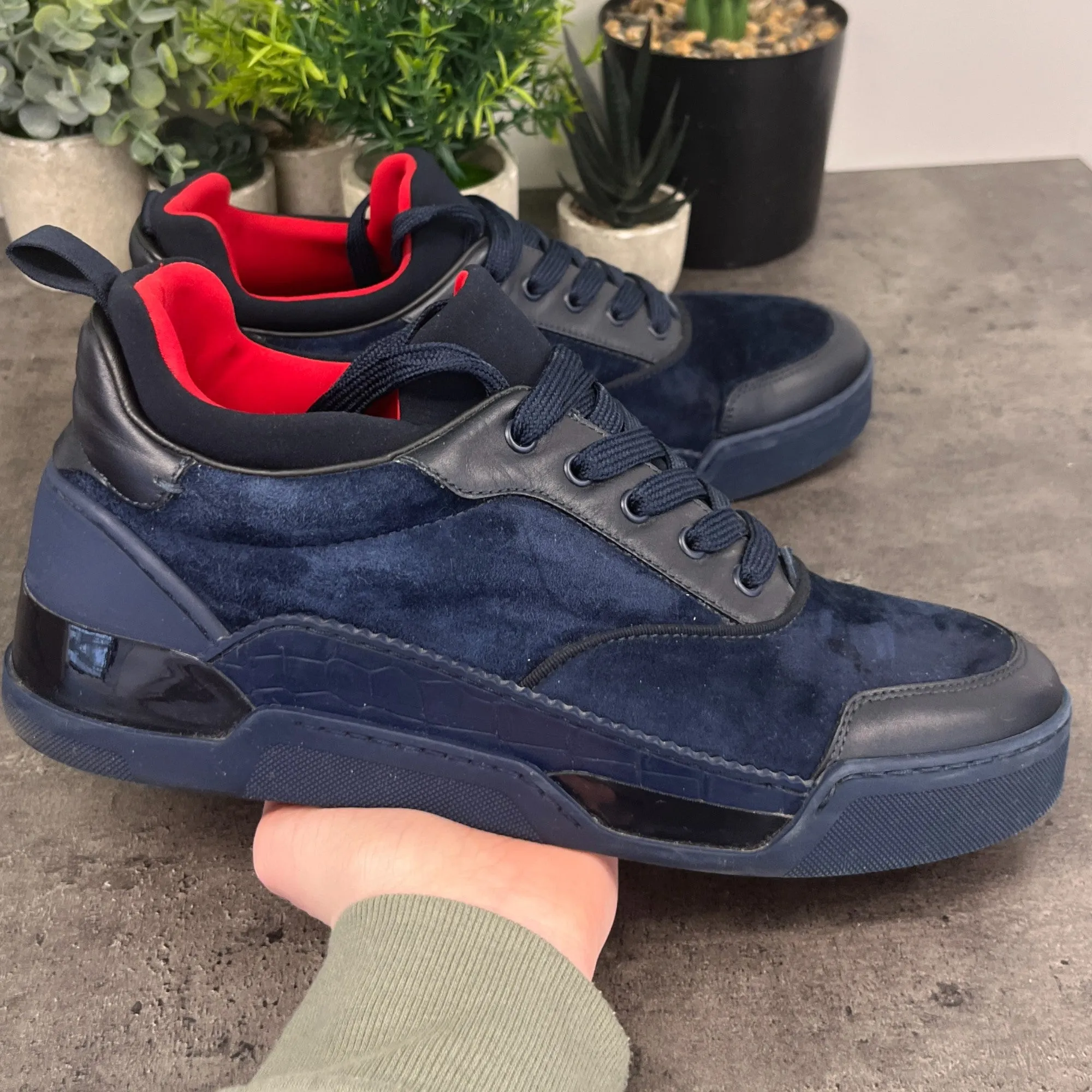 Men's Aurelien Low Trainers Navy Size EU 43 / UK 9