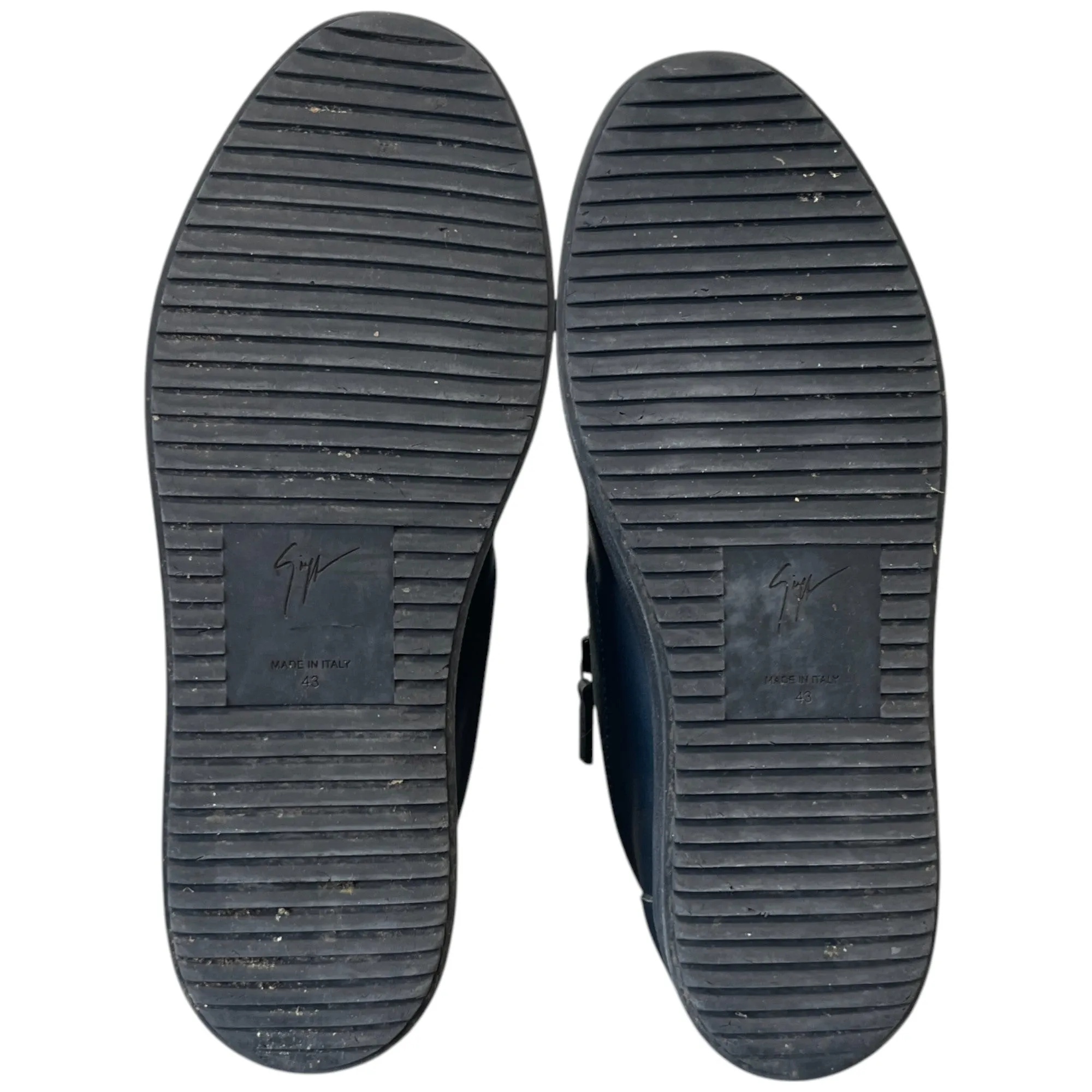 Men's Double Zip Low Trainers Navy Size EU 43 / UK 9