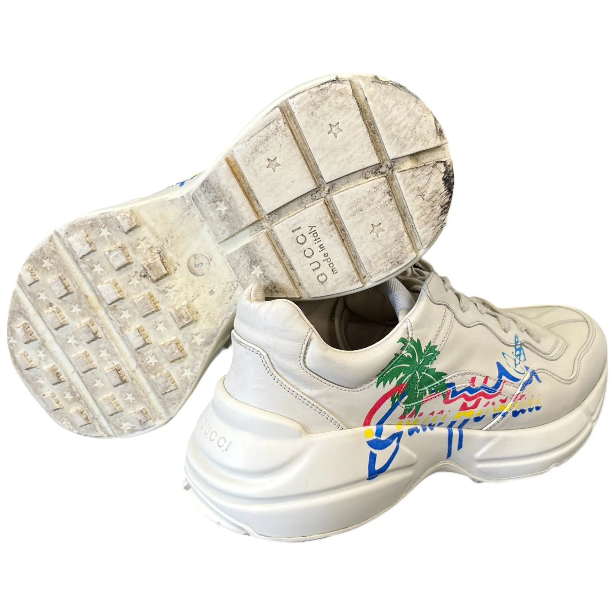 Men's Rhyton Low Trainers Beige Size EU 42 / UK 8