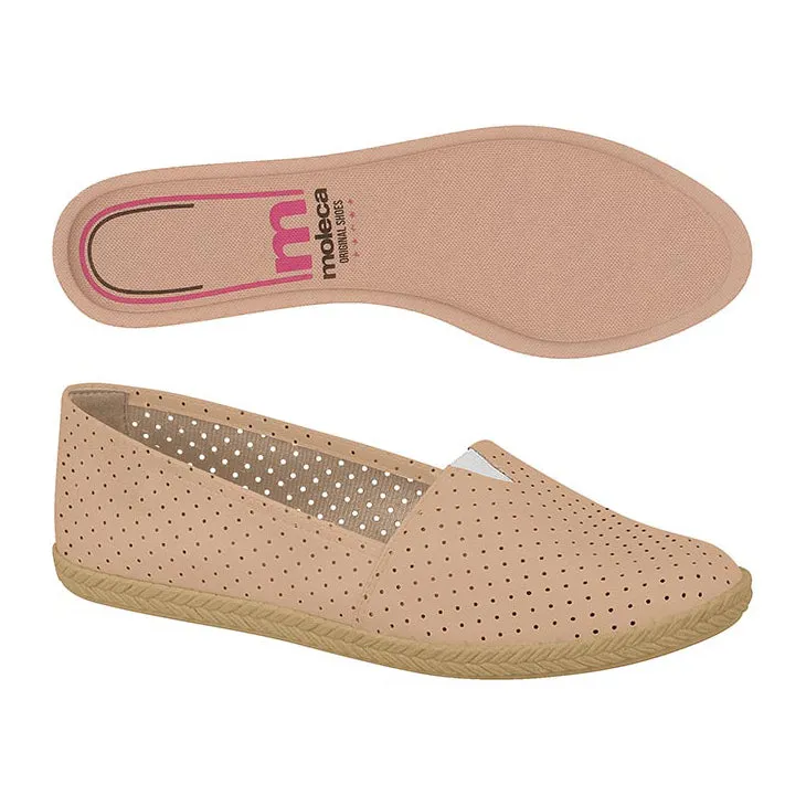 Moleca 5287-200 Slip-on Flat in Nude