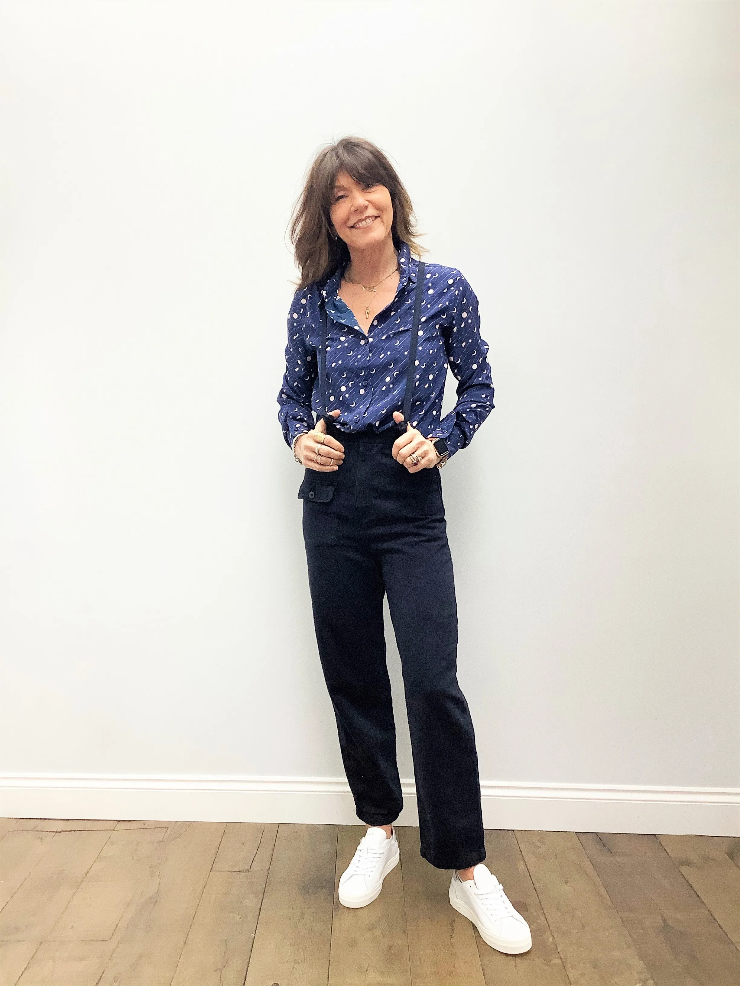 PPL Gail Shirt in Magic Moons 02 Midnight Blue