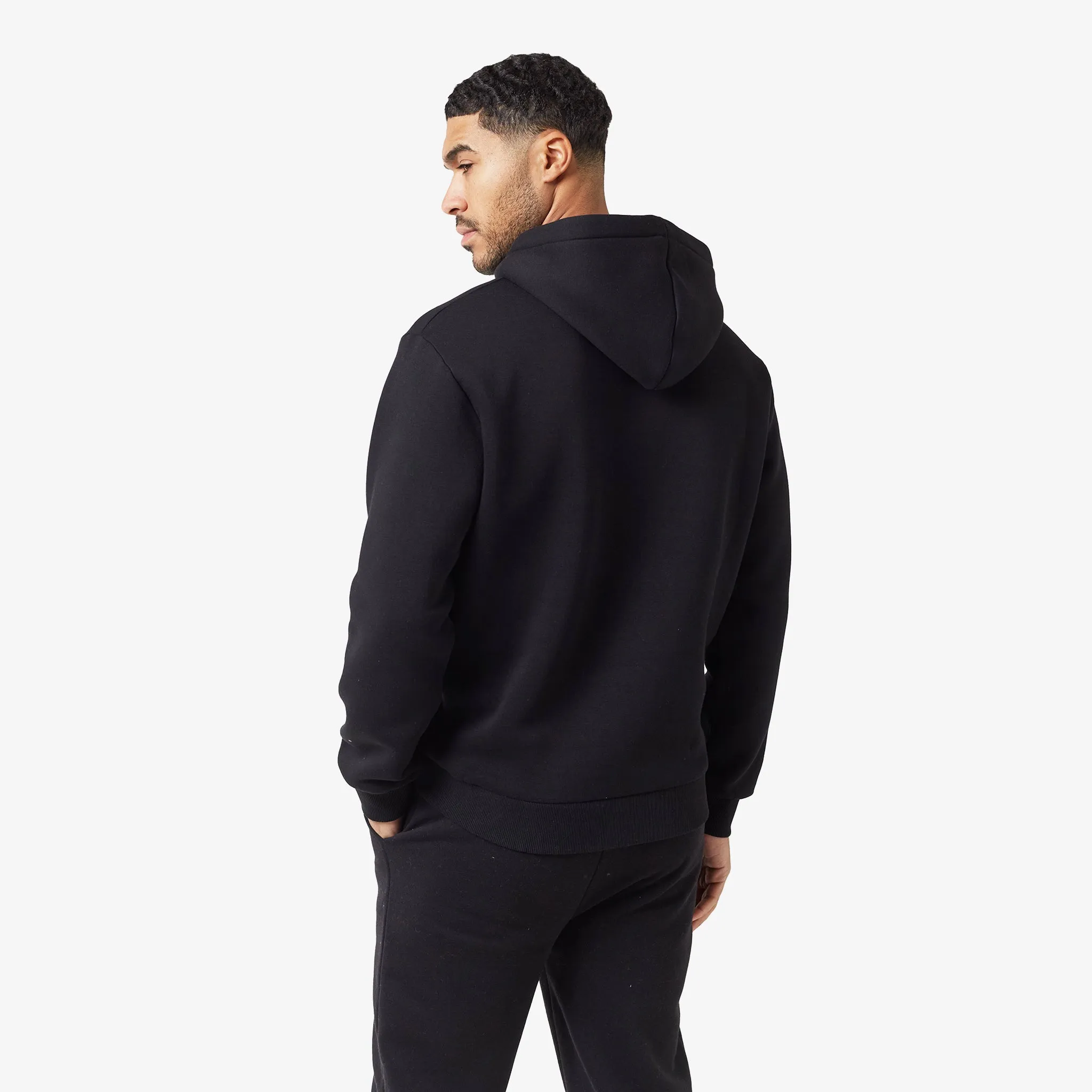 Relaxed Fit Signature Hoodie | Black
