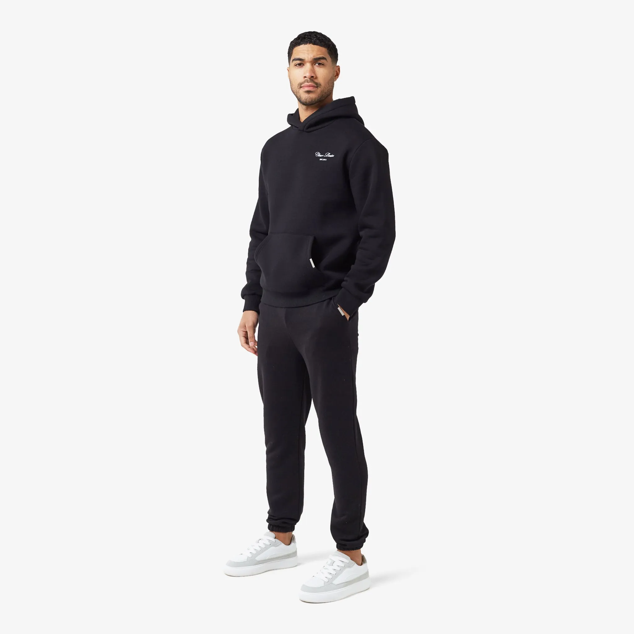 Relaxed Fit Signature Hoodie | Black