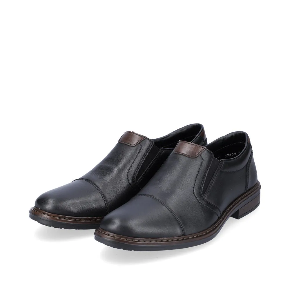 Rieker Mens Slip On shoe Black