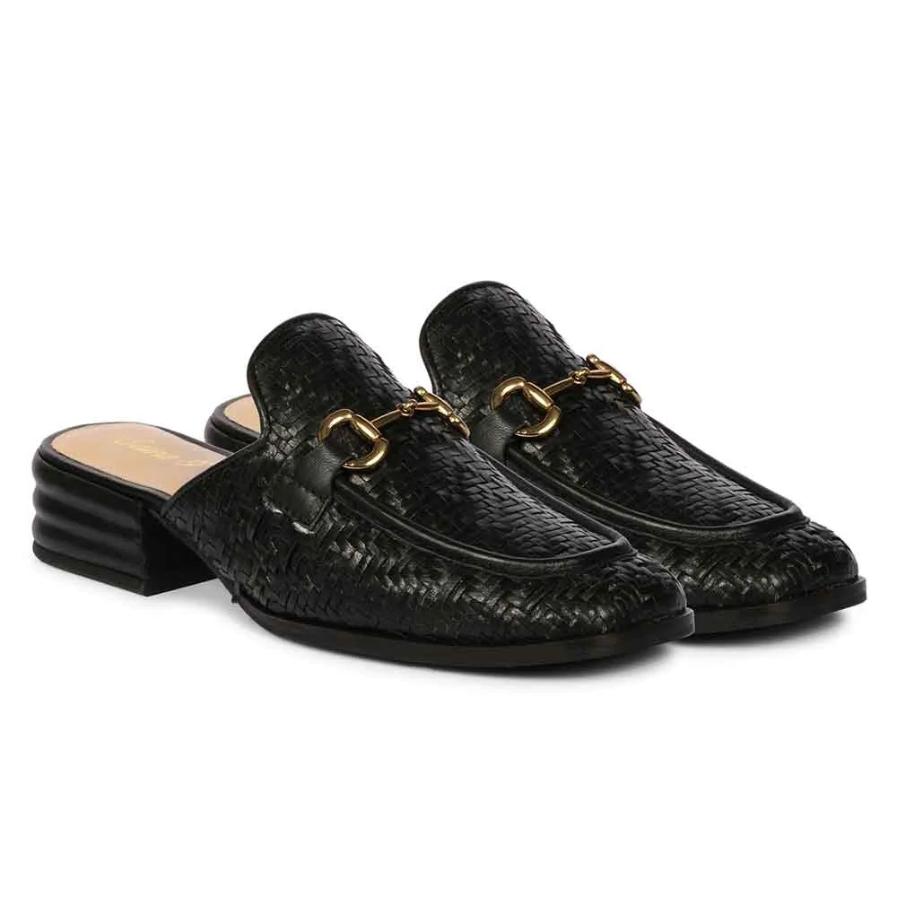Saint Izaan Black Leather Handcrafted Moccasins