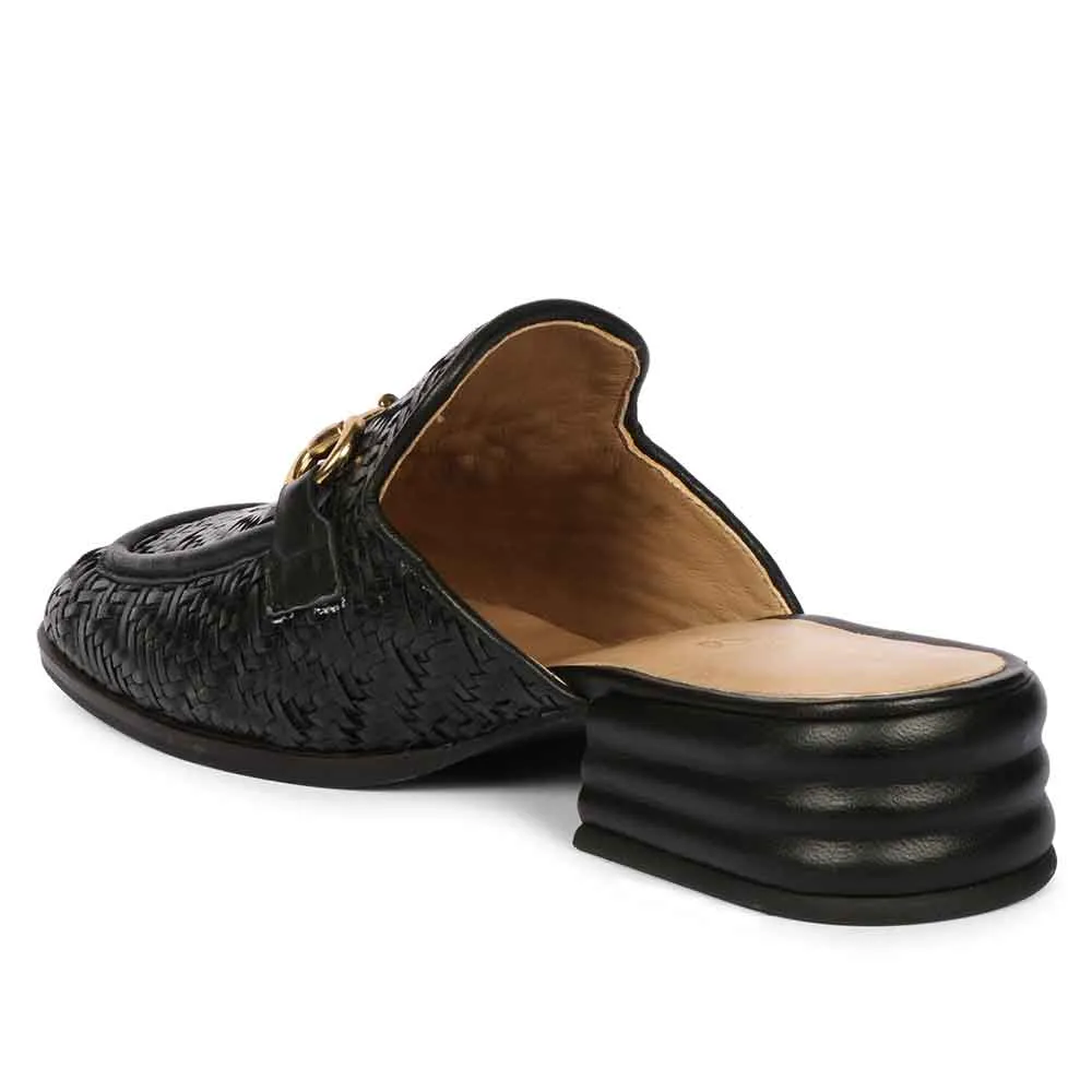 Saint Izaan Black Leather Handcrafted Moccasins