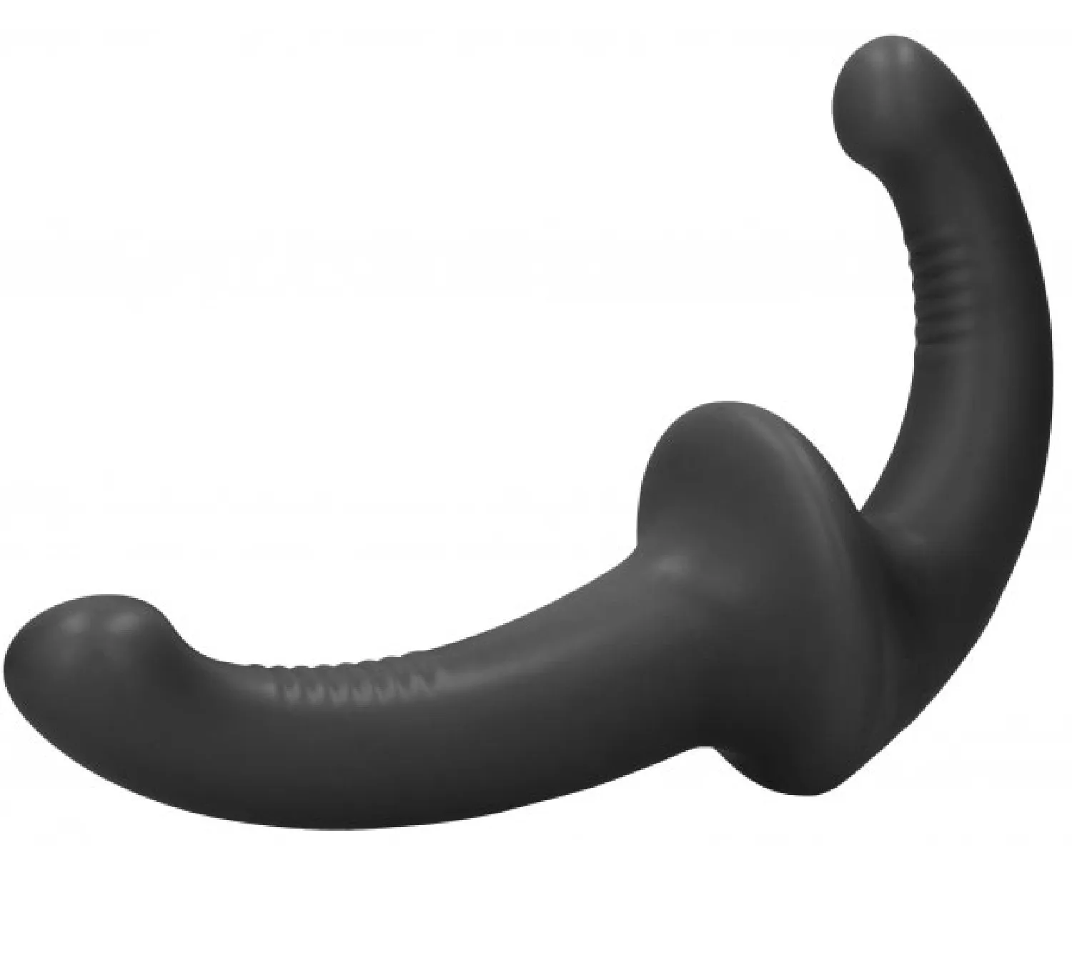 Silicone Strapless Strap-On (Black)