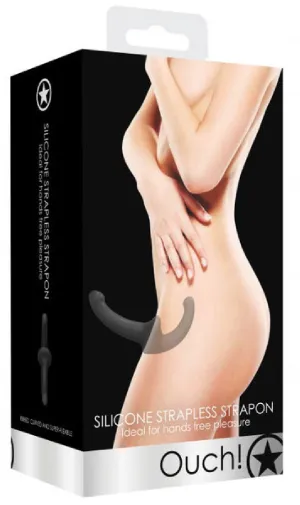 Silicone Strapless Strap-On (Black)