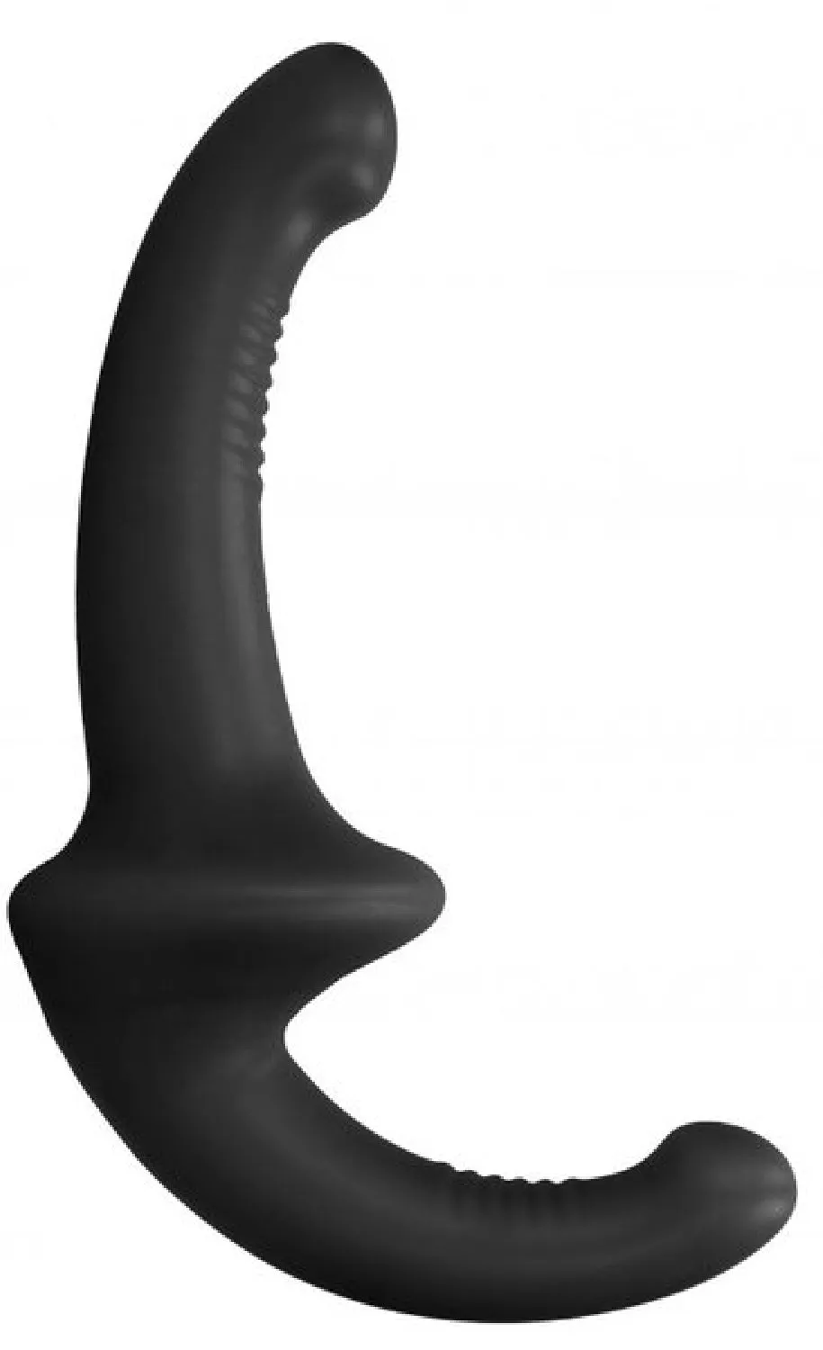 Silicone Strapless Strap-On (Black)